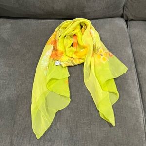 Salvatore Ferragamo Floral Stole Silk Scarf